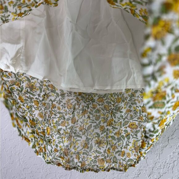 J. Crew Ivory Knee Length Lined Floral Chiffon Slip Skirt Size S NWT - Picture 6 of 11